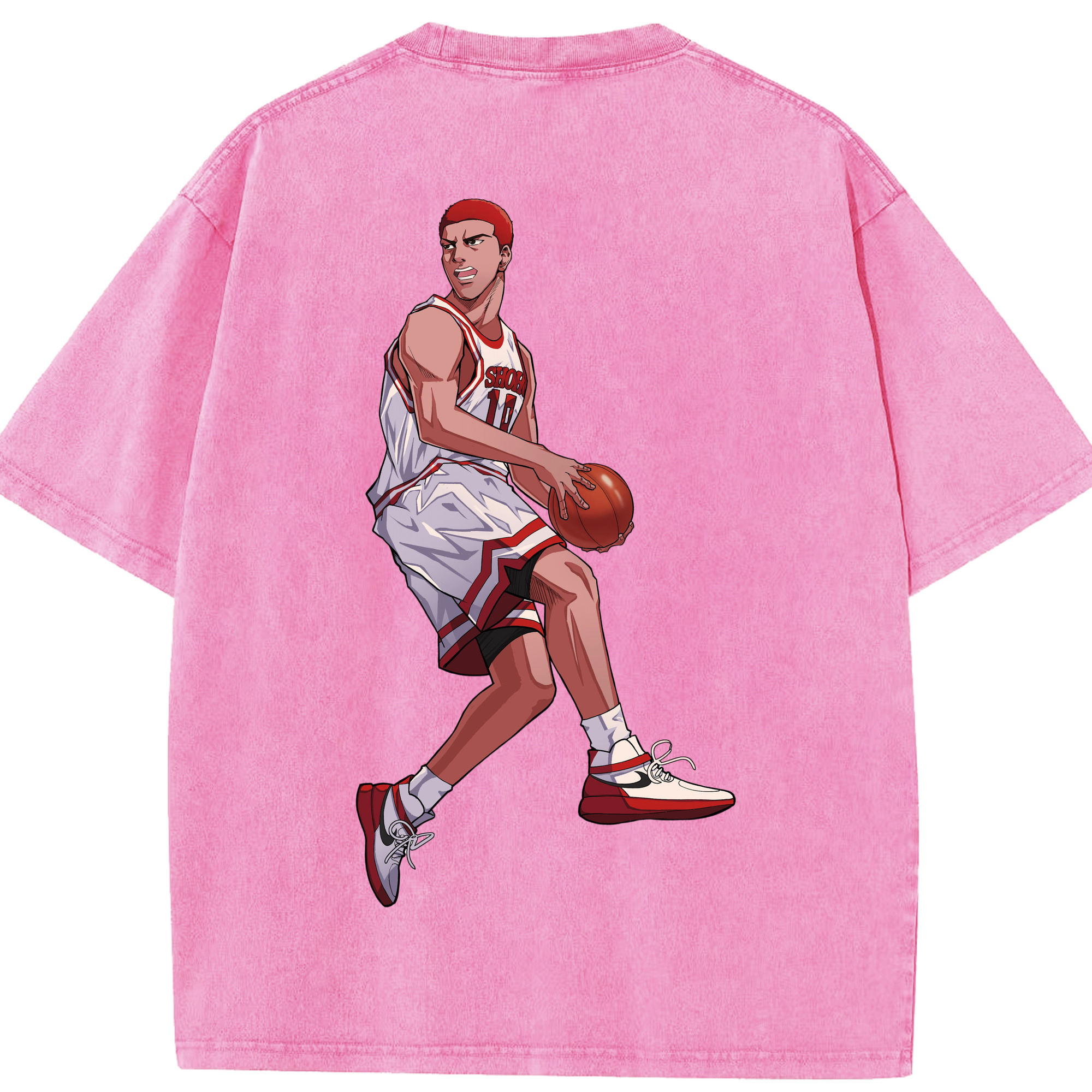 （画像用） SLAM DUNK／スラムダンク 綿100% ヴィンテージ風 半袖Tシャツ（背面プリント）